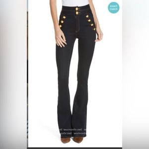 As seen on RHOC Emily! Dark denim Veronica Beard trouser jeans. Worn once!